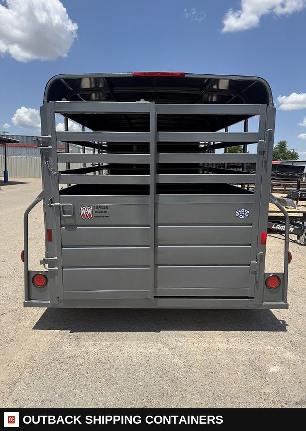 2026 WW AA 6X14 Livestock Stock Combo Trailer — Center Divider Gate | Outback Shipping Containers 2026 WW AA 6X14 Livestock Stock Combo Trailer for sale — center divider gate