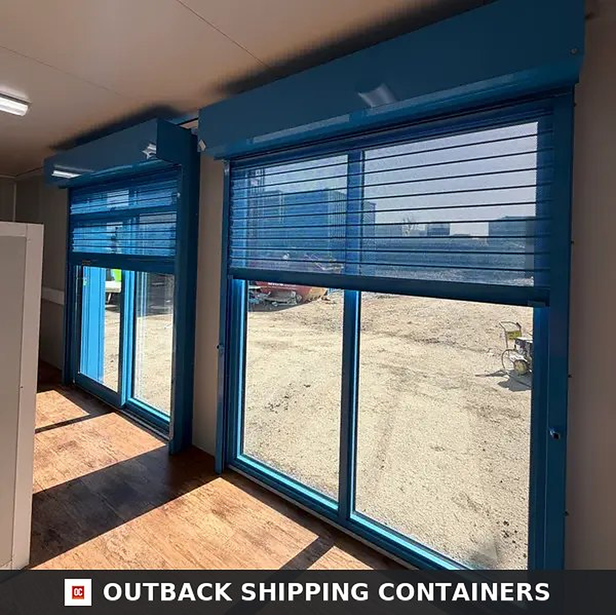26x12ft for Sale — Window and Shutter Detail | Outback Shipping Containers 26x12ft — Marketing Suite — Sales Pod — Portable Building / Cabin - image 8