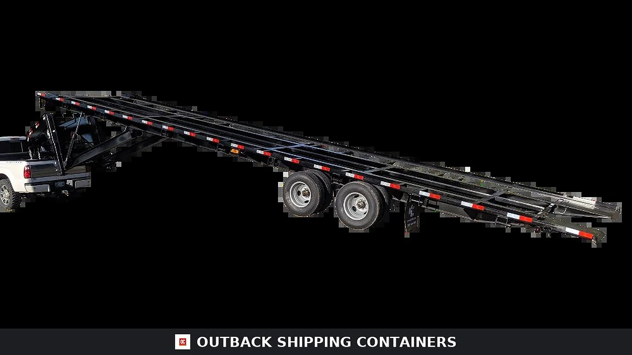 40ft Tilt-Bed Shipping Container Trailer (V1) for sale — driver-side profile