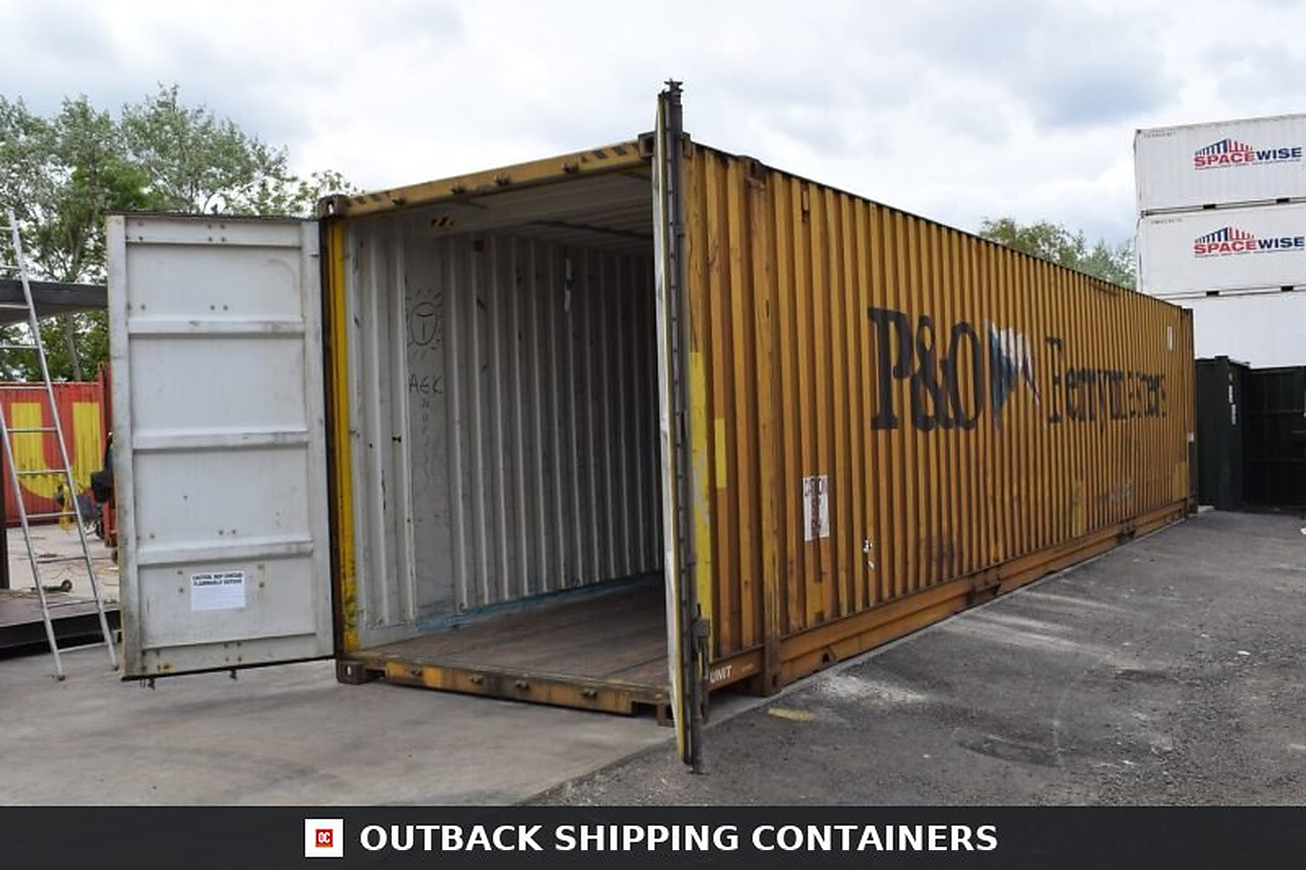 45Ft Hc Used Shipping Container High Cube Wind And Watertight-Cargo — Three-Quarter Angle View 45Ft Hc Used Shipping Container High Cube Wind And Watertight-Cargo Worthy — 45ft — refurbished — storage containers (image 3 of 6)