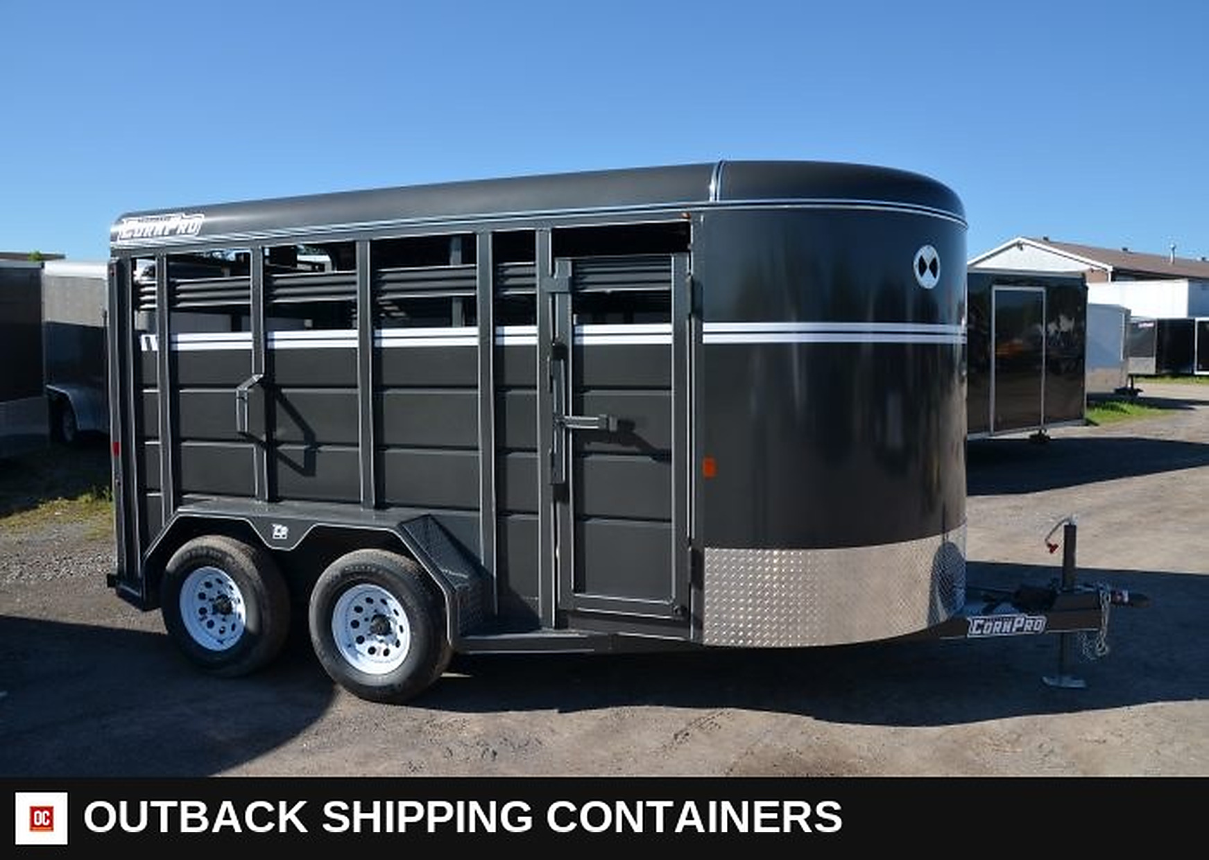2023 Cornpro 14' Livestock Trailer for sale — center divider gate