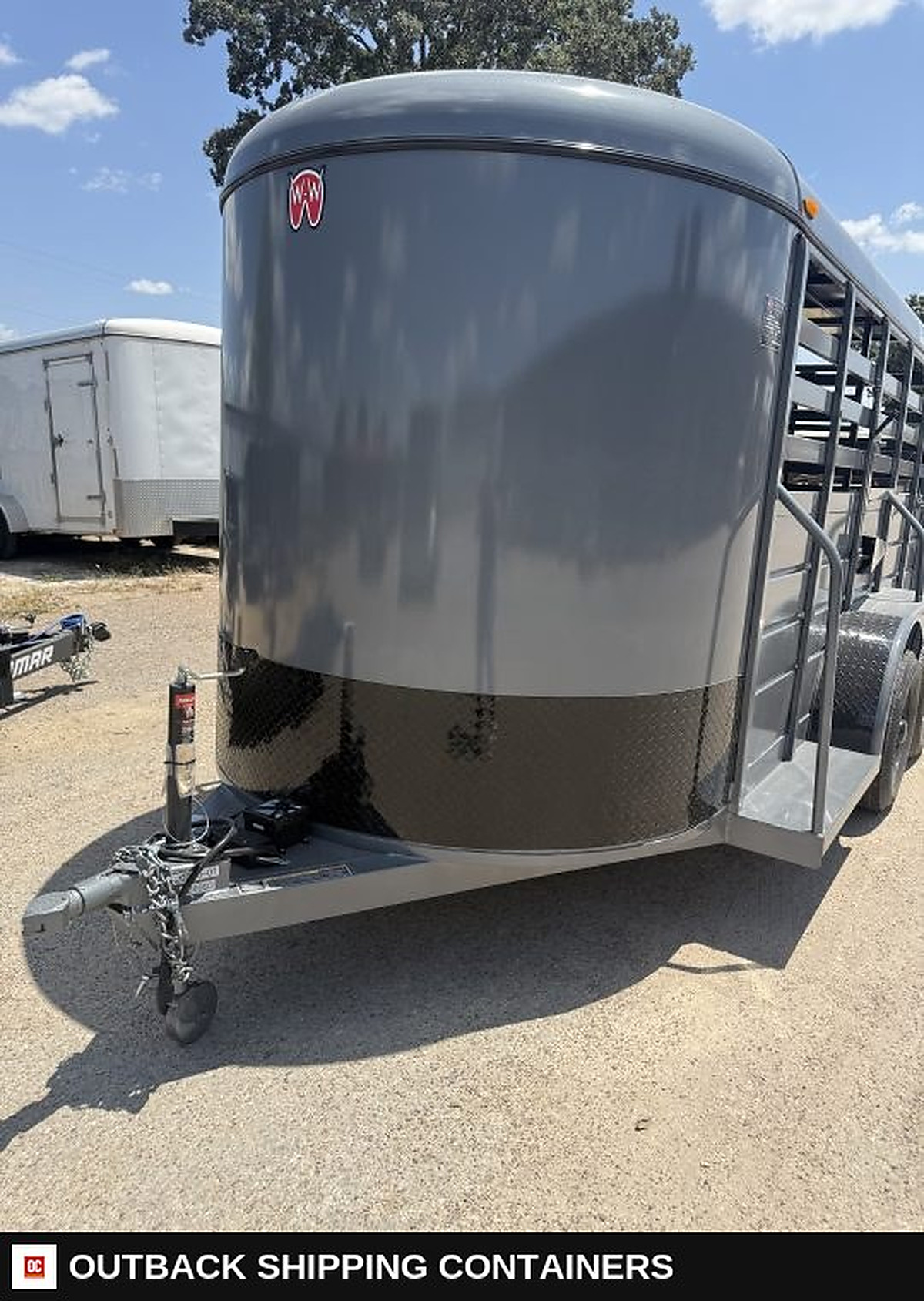 2026 WW AA 6X14 Livestock Stock Combo Trailer — Driver-Side Profile | Outback Shipping Containers 2026 WW AA 6X14 Livestock Stock Combo Trailer for sale — driver-side profile