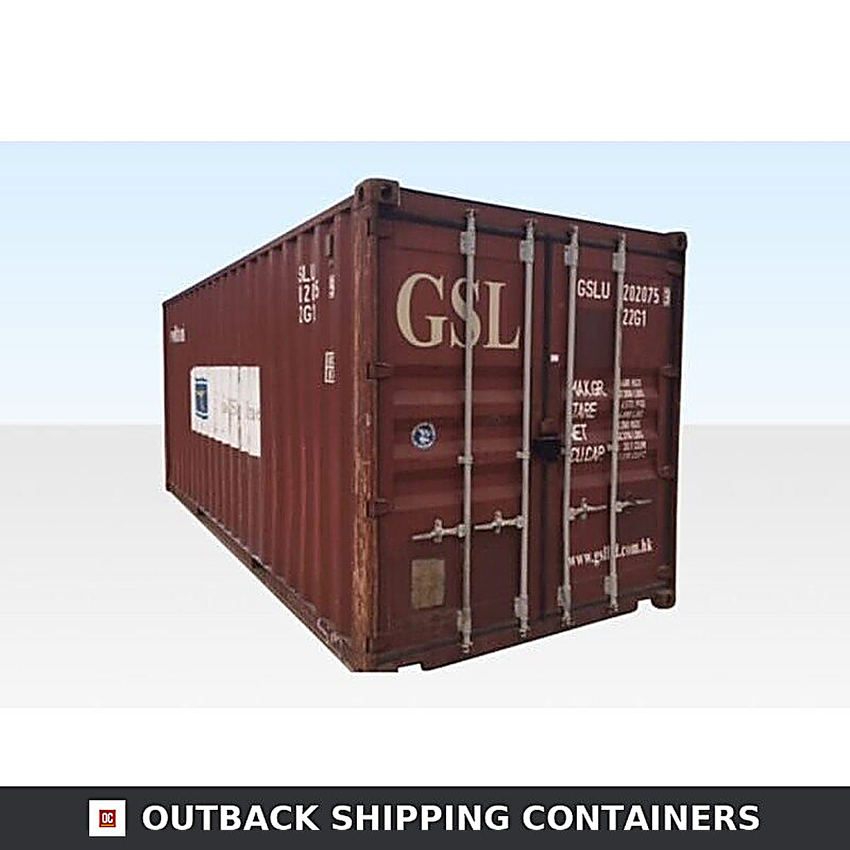 20Ft X 8Ft Used Cargo-Worthy Dry Van for Sale — Side Profile View | Outback Shipping Containers 20Ft X 8Ft Used Cargo-Worthy Dry Van product photo