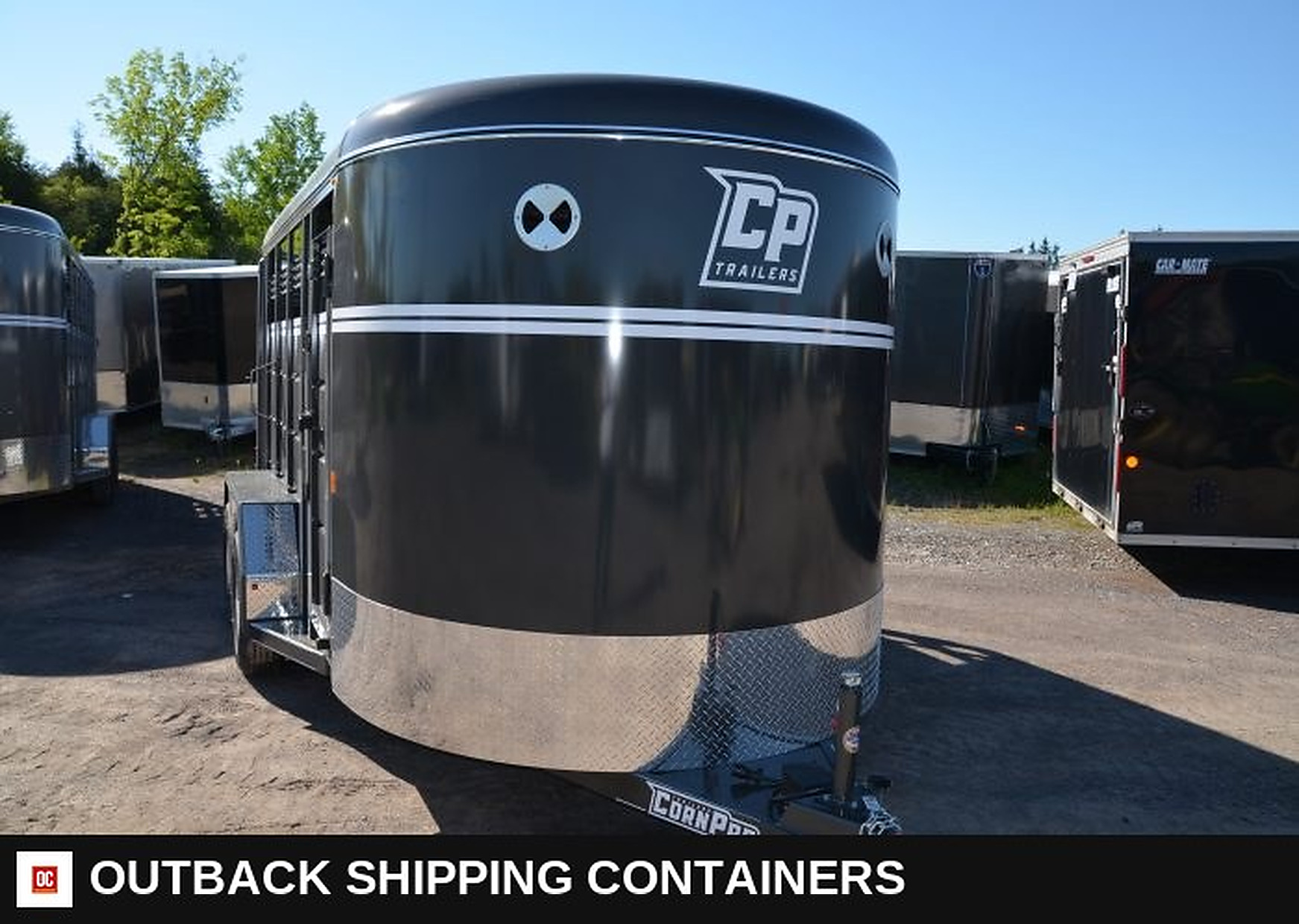 2023 Cornpro 14' Livestock Trailer for sale — interior floor and walls