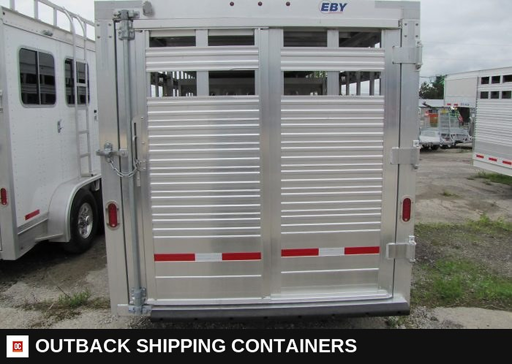 2023 EBY Maverick 20' Aluminum Livestock Trailer — Interior Floor And Walls | Outback Shipping Containers 2023 EBY Maverick 20' Aluminum Livestock Trailer for sale — interior floor and walls