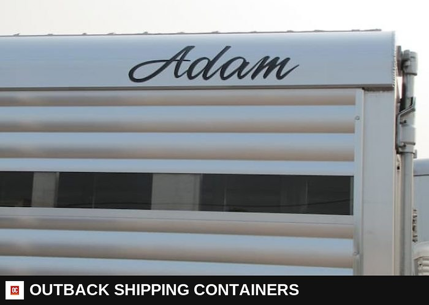 2023 Adams Trailers 16' All Aluminum Stock Trailer — Center Divider Gate | Outback Shipping Containers 2023 Adams Trailers 16' All Aluminum Stock Trailer for sale — center divider gate