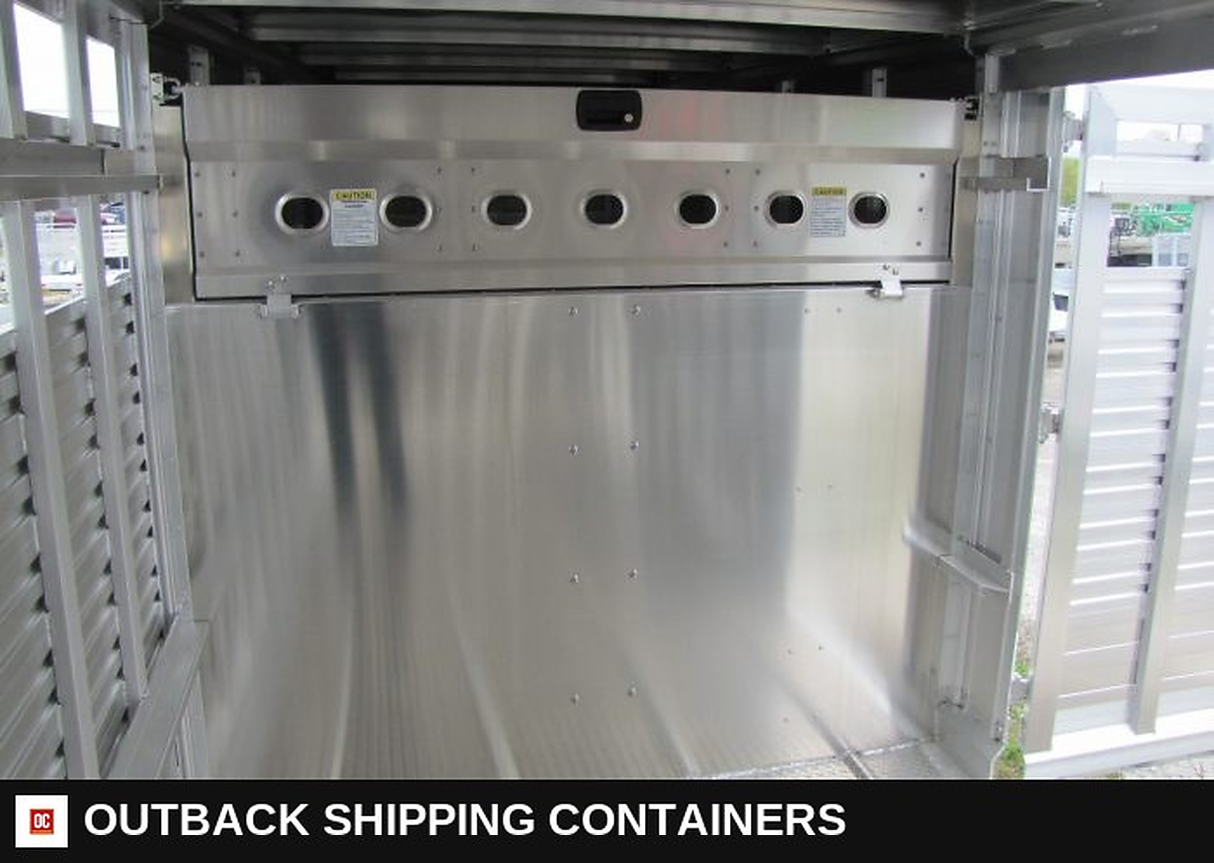 2023 EBY Maverick 20' Aluminum Livestock Trailer — Floor And Decking Detail | Outback Shipping Containers 2023 EBY Maverick 20' Aluminum Livestock Trailer for sale — floor and decking detail
