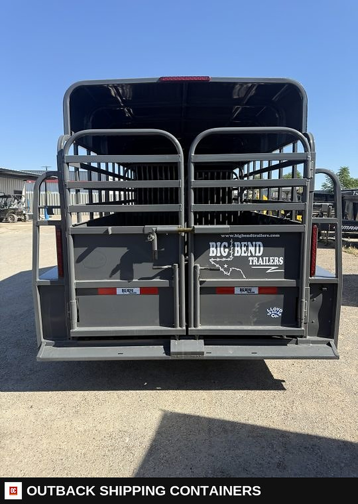 2026 Big Bend 16'X6' BP Livestock Stock Combo Trailer — Coupler And Hitch Detail | Outback Shipping Containers 2026 Big Bend 16'X6' BP Livestock Stock Combo Trailer for sale — coupler and hitch detail