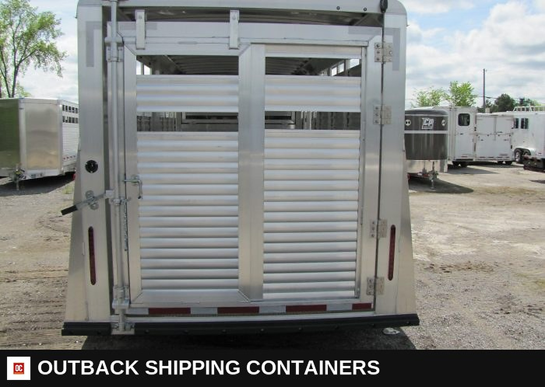 2023 Adams Trailers 16' Gooseneck Aluminum Stock Trailer — Undercarriage, Axles And Suspension | Outback Shipping Containers 2023 Adams Trailers 16' Gooseneck Aluminum Stock Trailer for sale — undercarriage, axles and suspension
