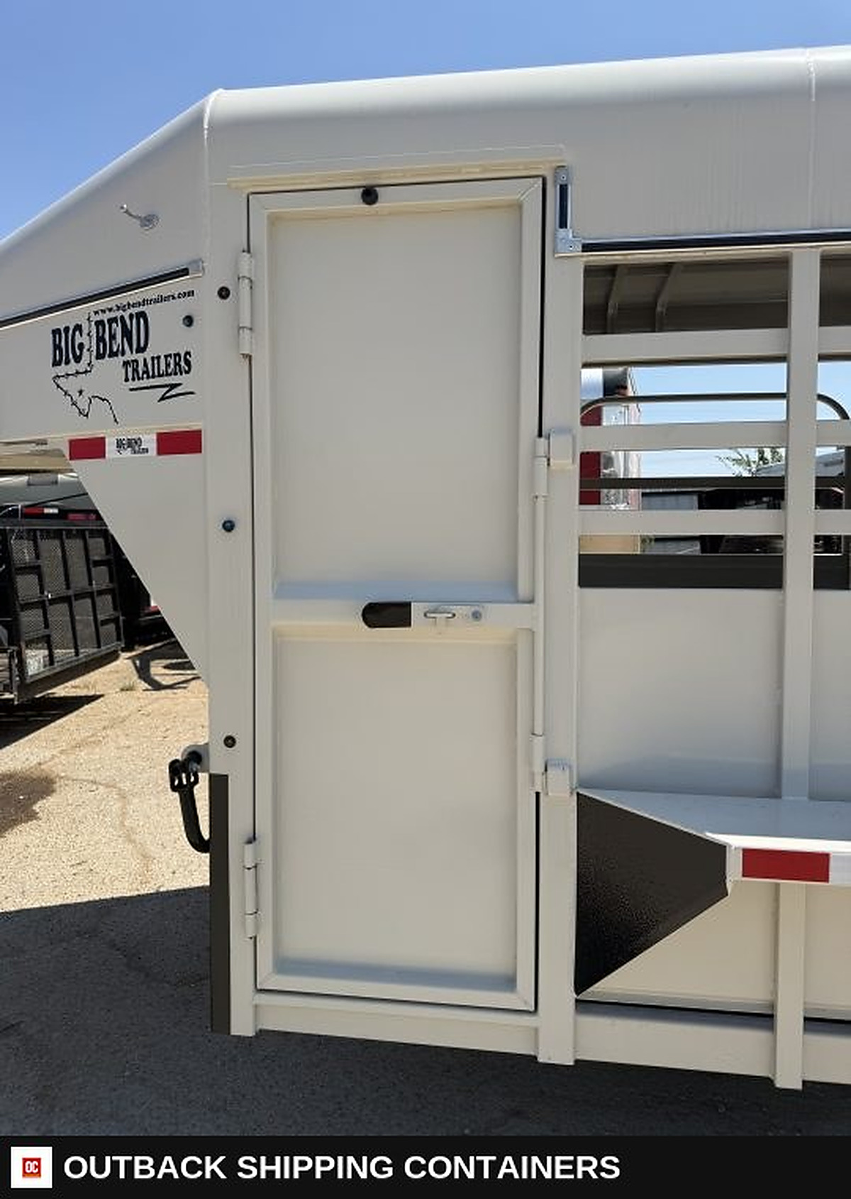 2026 Big Bend 6'8"X22' W/ 2' TACK Livestock Stock Combo Trailer — Rear Doors And Gate | Outback Shipping Containers 2026 Big Bend 6'8"X22' W/ 2' TACK Livestock Stock Combo Trailer for sale — rear doors and gate