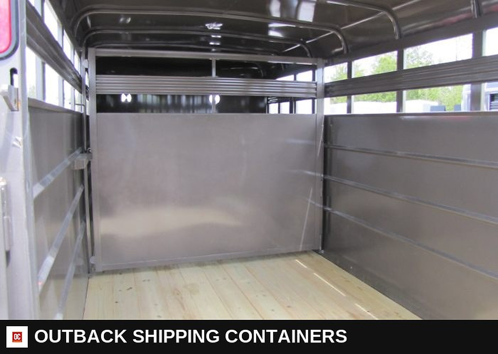 2024 Cornpro 16' Livestock Trailer for sale — rear doors and gate