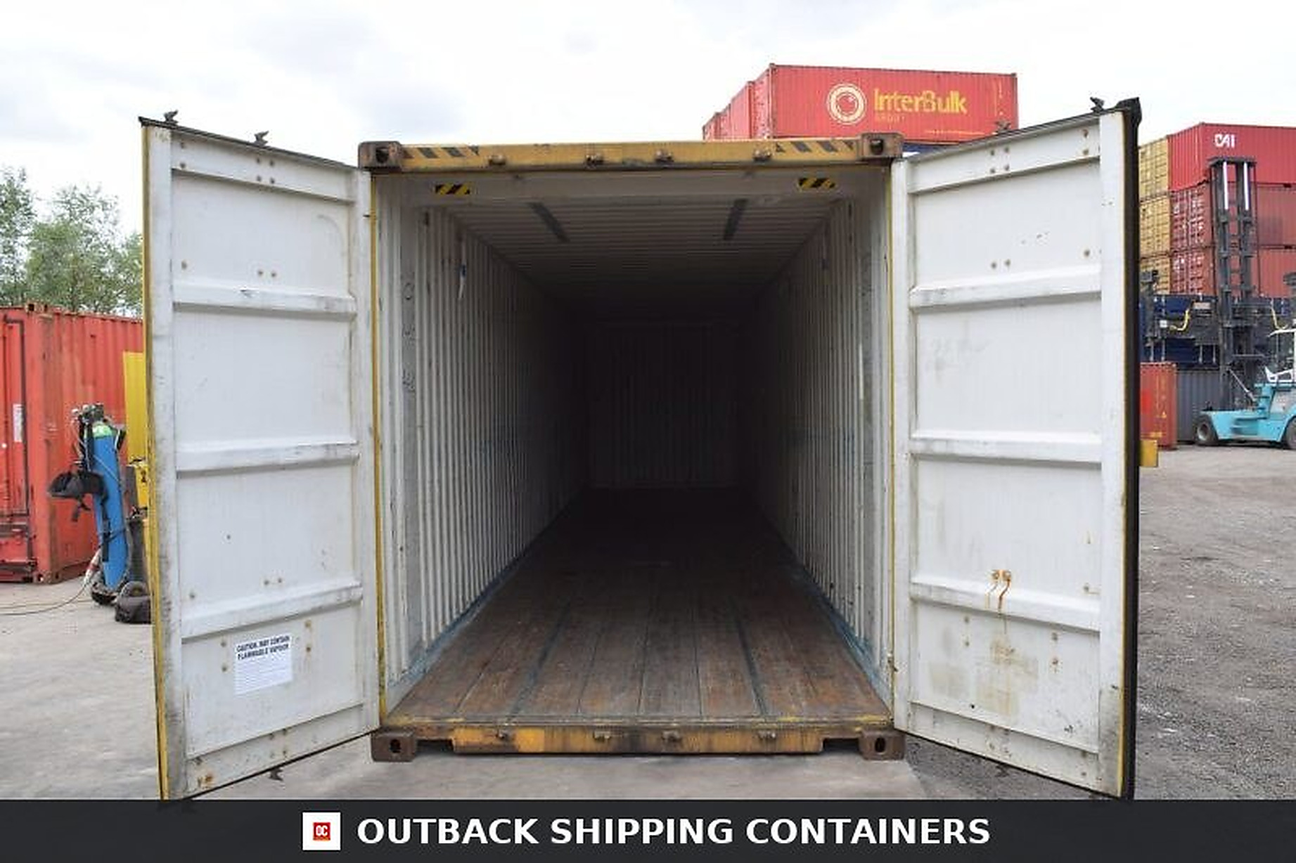 45Ft Hc Used Shipping Container High Cube Wind And Watertight-Cargo Worthy — Rear Exterior View 45Ft Hc Used Shipping Container High Cube Wind And Watertight-Cargo Worthy — 45ft — refurbished — storage containers (image 4 of 6)