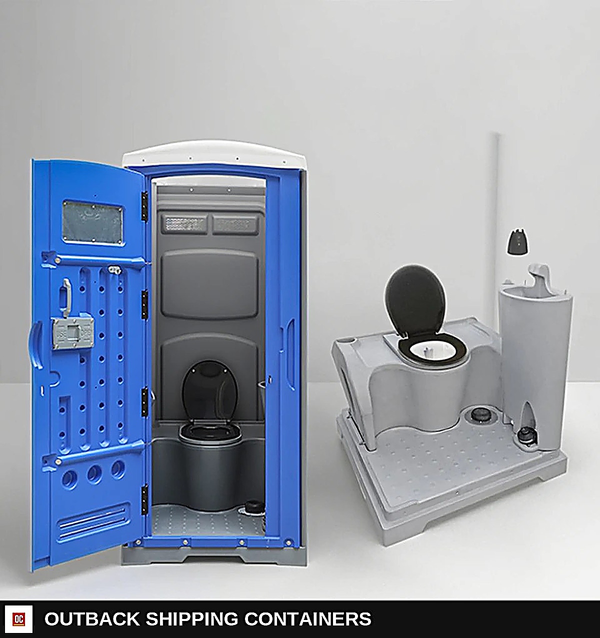 Portable Eco-friendly Hdpe Toilet for Outdoor Events & Construction Portable Eco-friendly Hdpe Toilet for Outdoor Events & Construction for sale — front exterior view