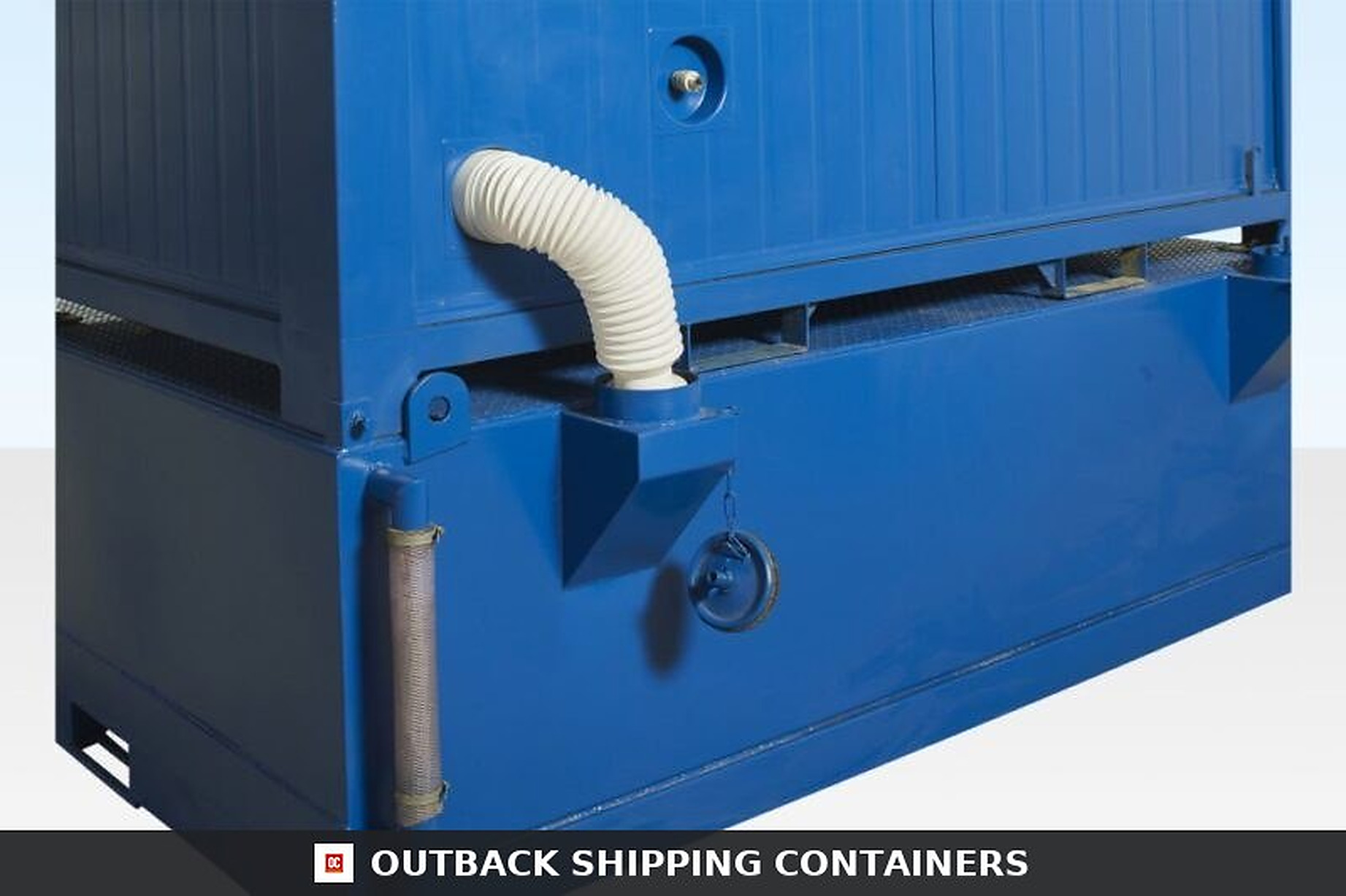 Double Mains Toilet Waste Tank for Sale — Rear Exterior View | Outback Shipping Containers Double Mains Toilet Waste Tank — Sanitation Units (image 4 of 4)