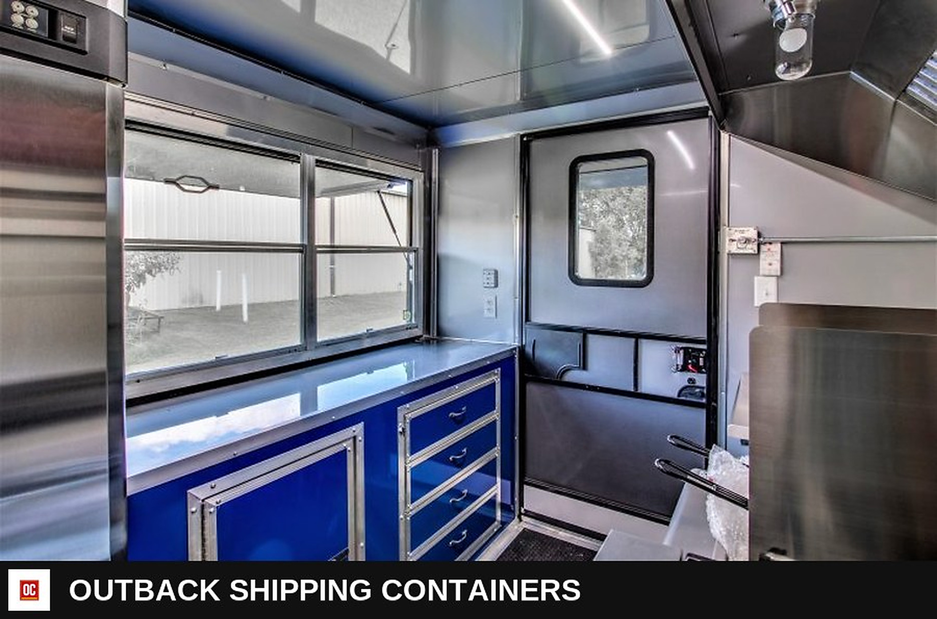 8.5x20 Blackout BBQ Trailer for sale — driver-side profile