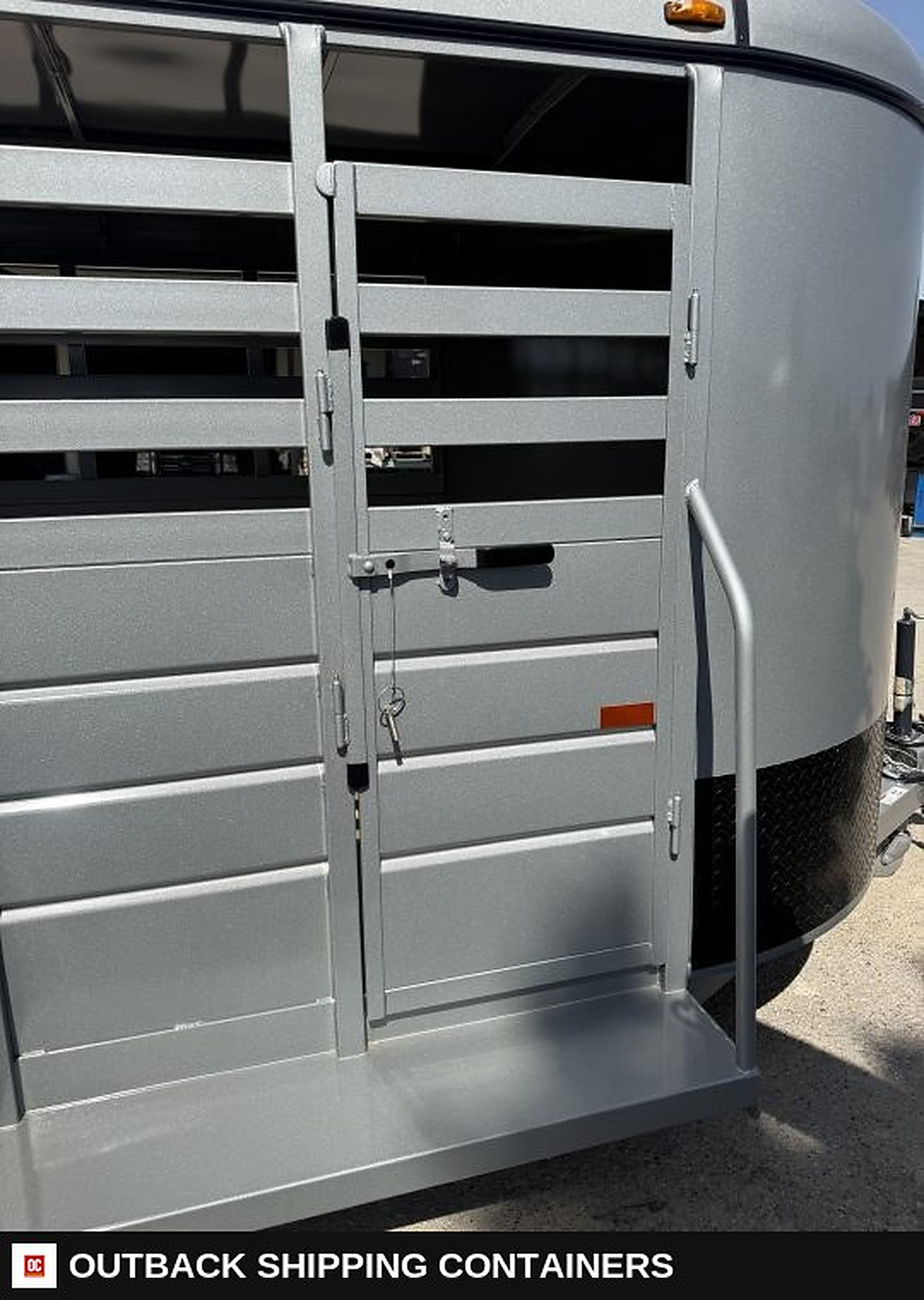 2026 WW AA 6X16 Livestock Stock Combo Trailer — Three-Quarter Front Angle | Outback Shipping Containers 2026 WW AA 6X16 Livestock Stock Combo Trailer for sale — three-quarter front angle