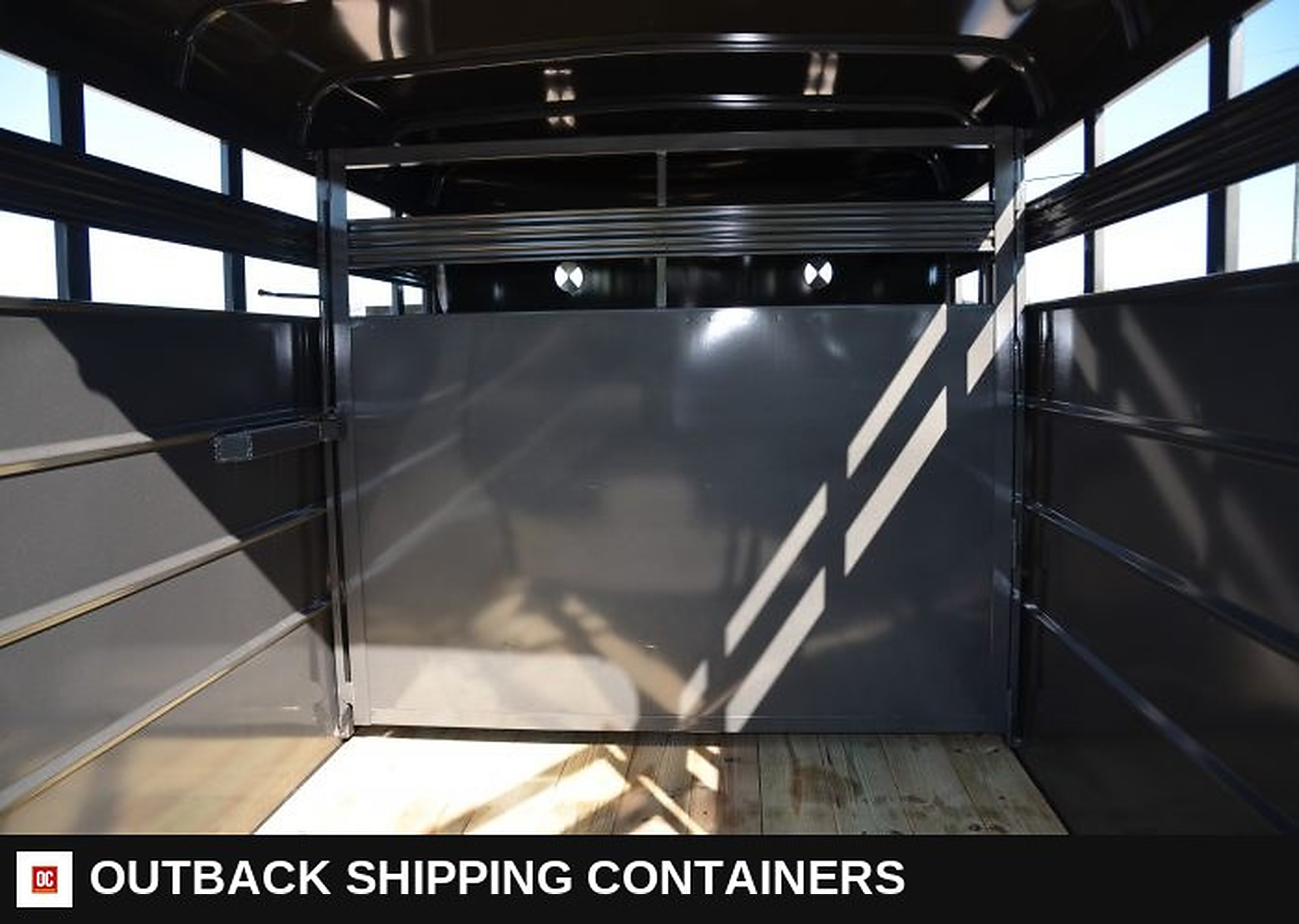 2023 Cornpro 14' Livestock Trailer for sale — rear doors and gate