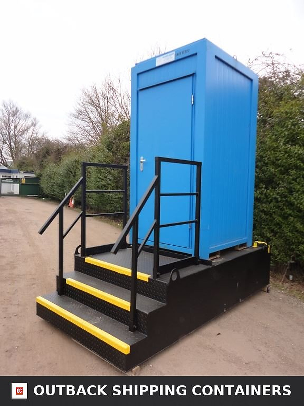 Single Toilet Block & Stepped Waste Tank — Interior Detail | Outback Shipping Containers Single Toilet Block & Stepped Waste Tank — Brand New Bundle — Containex — No B1 — product gallery image 6 of 6