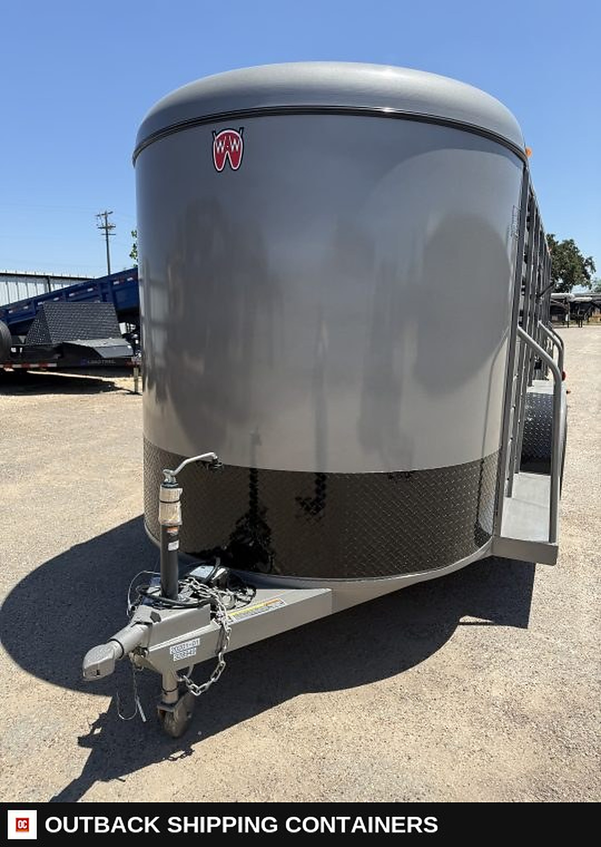 2026 WW AA 6x16 Livestock Stock Combo Trailer — Three-Quarter Front Angle | Outback Shipping Containers 2026 WW AA 6x16 Livestock Stock Combo Trailer for sale — three-quarter front angle