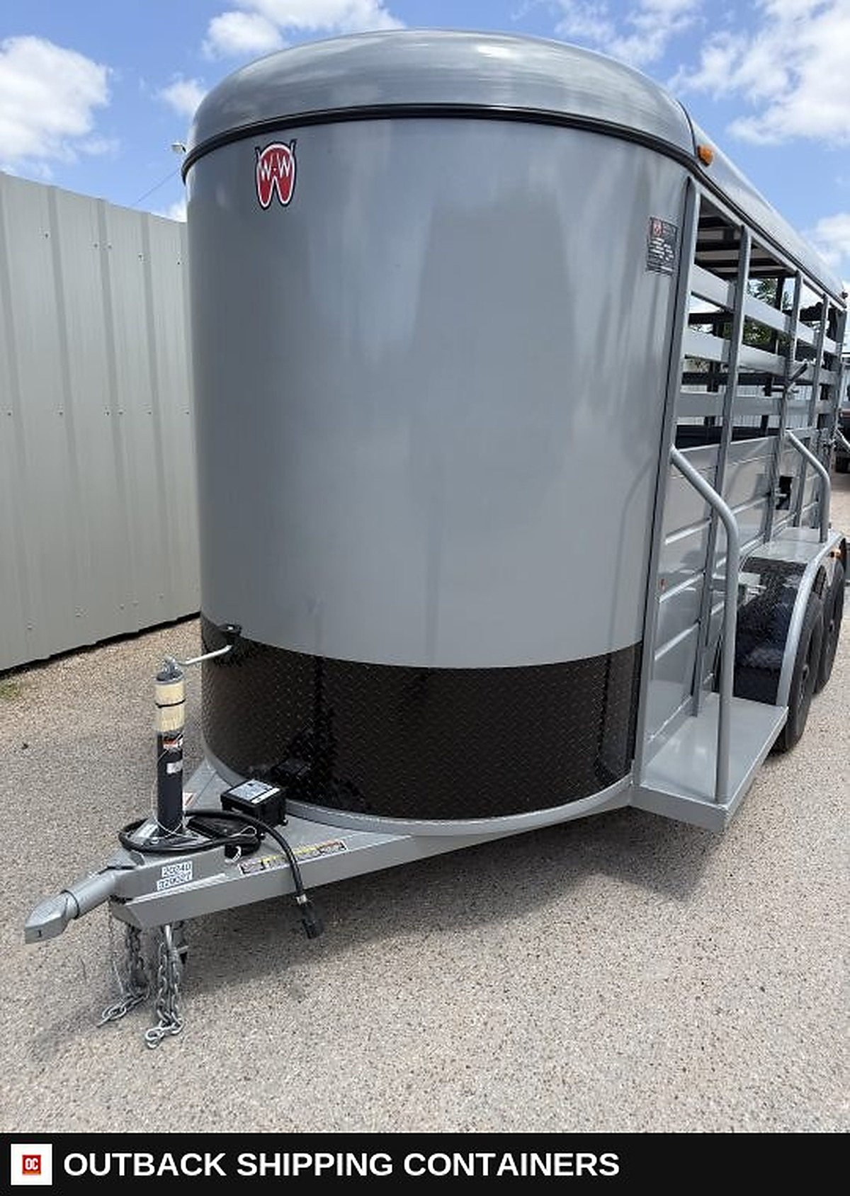 2026 WW AA 5X14 Livestock Stock Combo Trailer — Driver-Side Profile | Outback Shipping Containers 2026 WW AA 5X14 Livestock Stock Combo Trailer for sale — driver-side profile