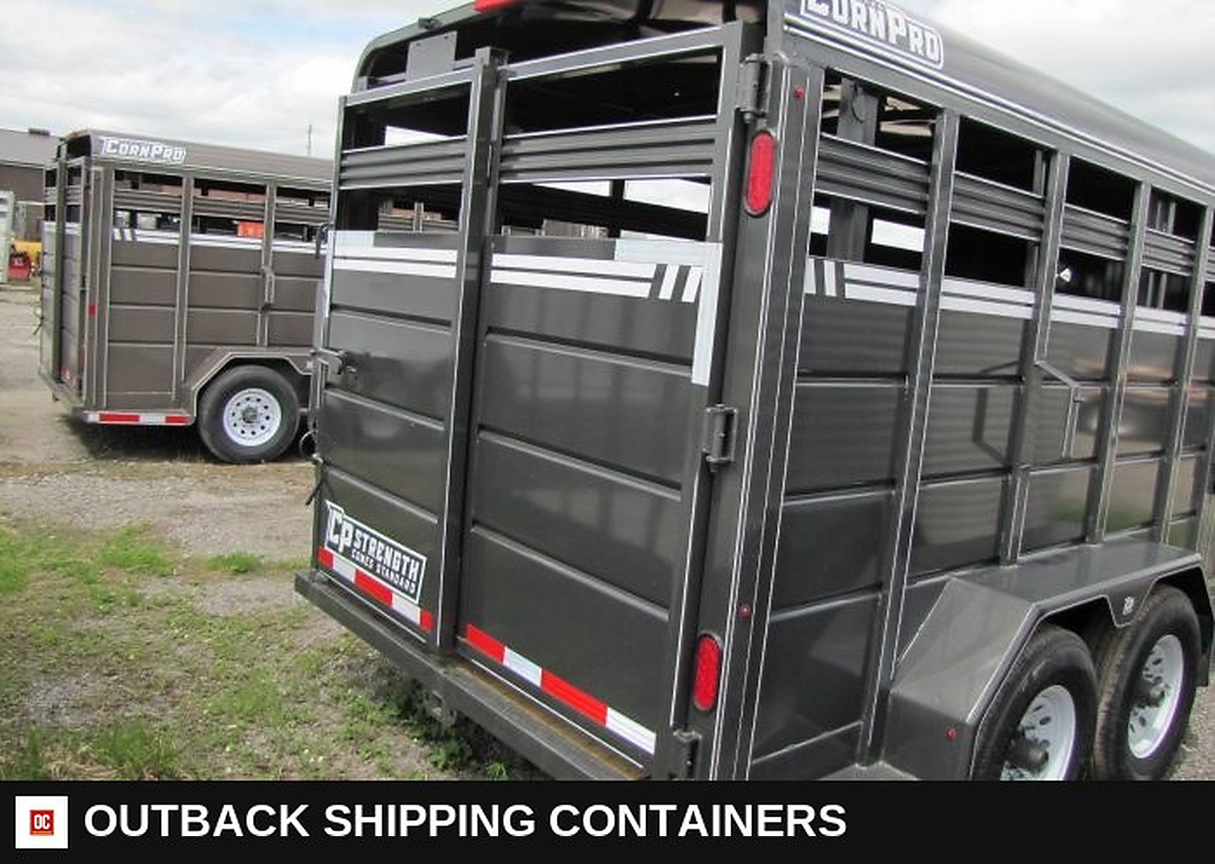 2024 Cornpro 16' Livestock Trailer for sale — coupler and hitch detail