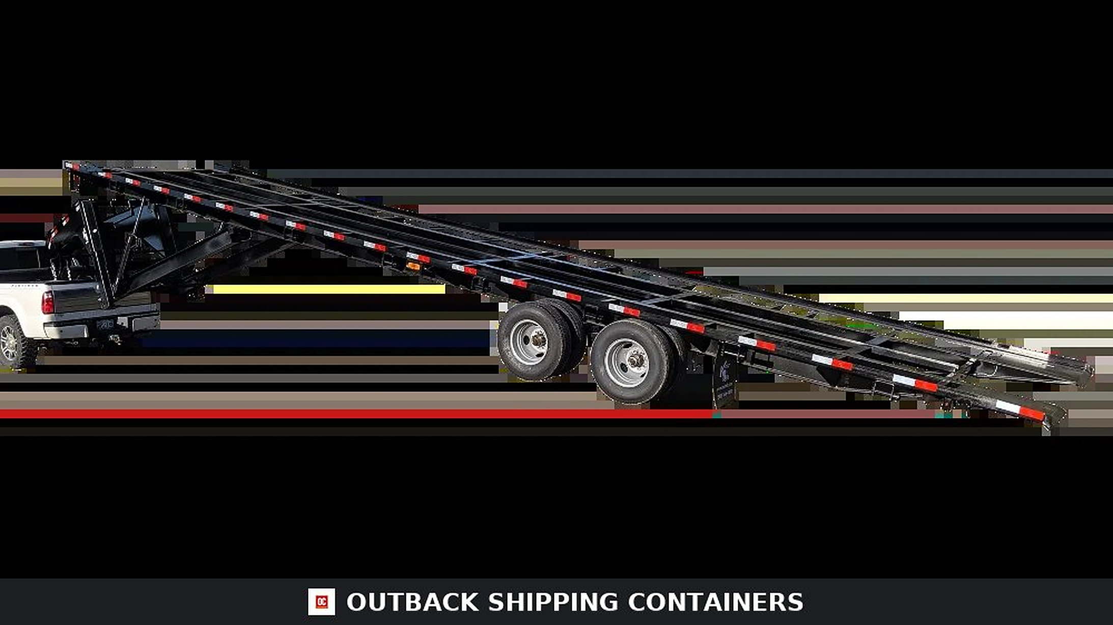 40ft Tilt-Bed Shipping Container Trailer (V1) 40ft Tilt-Bed Shipping Container Trailer (V1) for sale — front exterior view