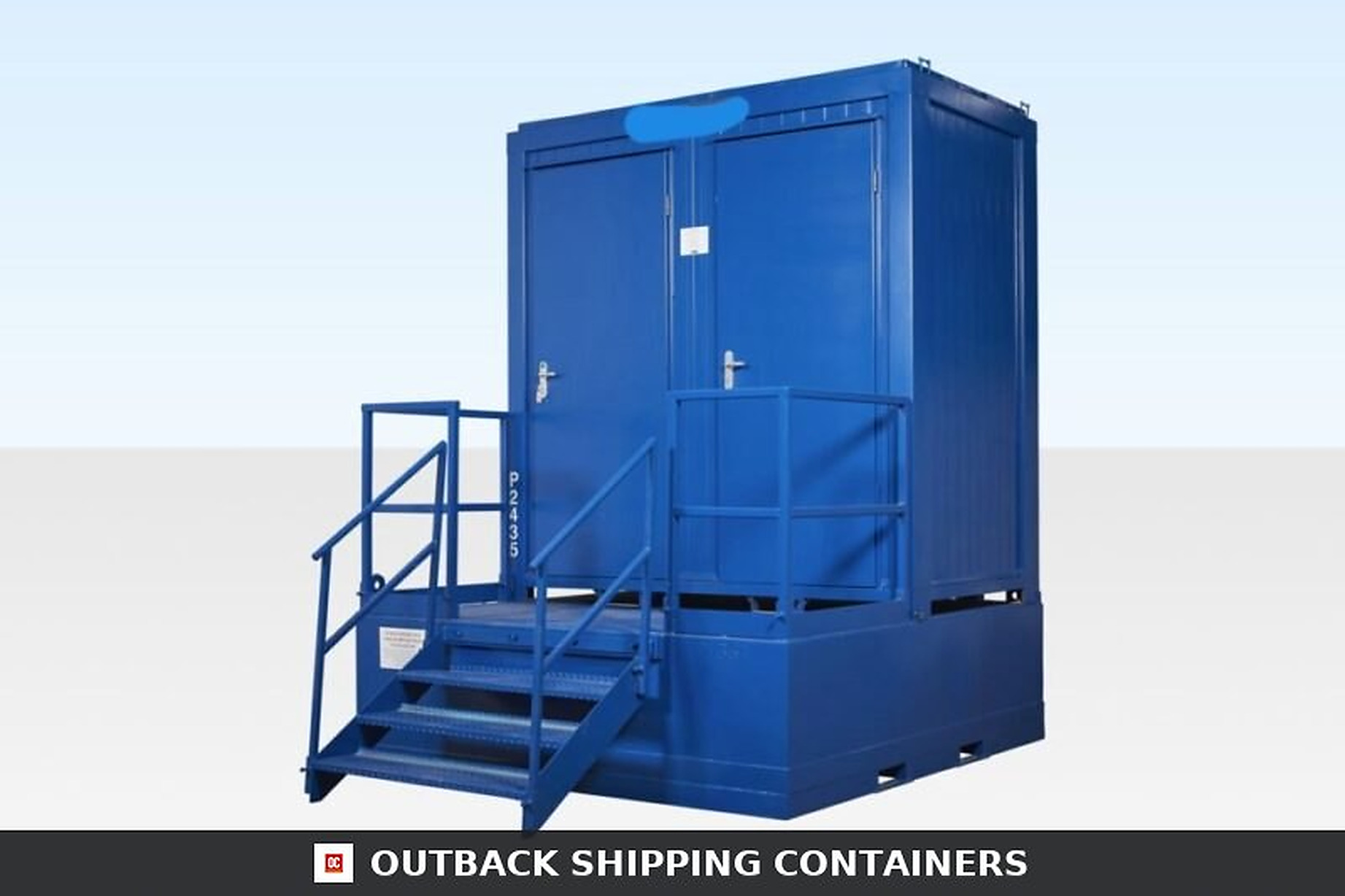 Double Mains Toilet Waste Tank for Sale — Side Profile View | Outback Shipping Containers Double Mains Toilet Waste Tank — Outback Shipping Containers