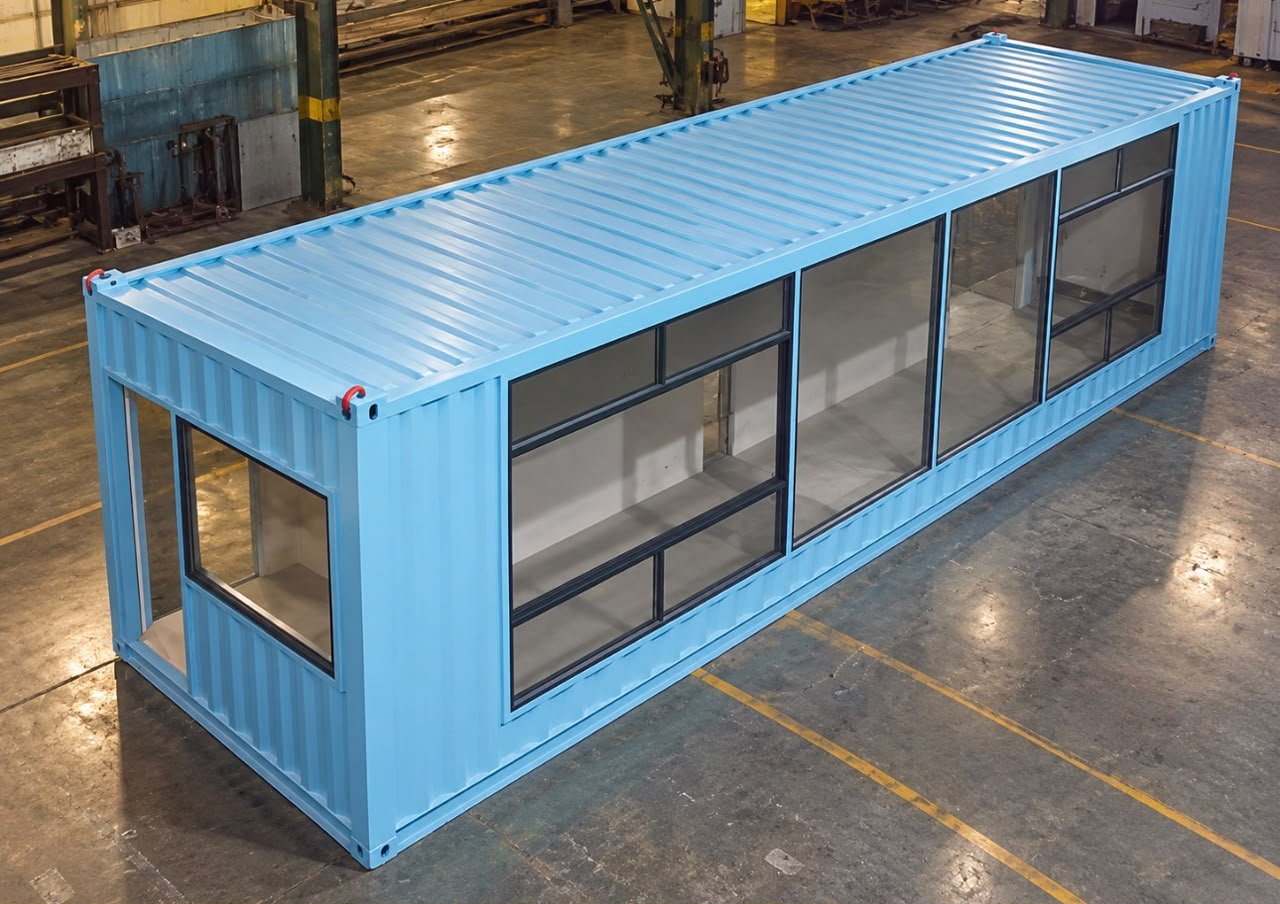 40ft Luxury Good Quality Prefab Modern Container Home for Sale — Elevated Exterior Overview 40ft Luxury Good Quality Prefab Modern Container Home — Elevated Exterior Overview (image 2 of 9)