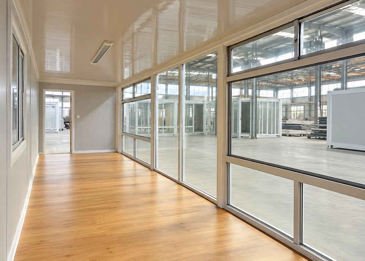 40ft Luxury Good Quality Prefab Modern Container Home for Sale — Interior Glass Window Wall 40ft Luxury Good Quality Prefab Modern Container Home — Interior Glass Window Wall (image 6 of 9)