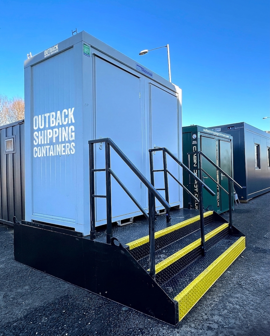 Stepped Waste Tank for Double Toilet Block — Side Profile View | Outback Shipping Containers Stepped Waste Tank for Double Toilet Block — No T2 — primary exterior image 1 of 7