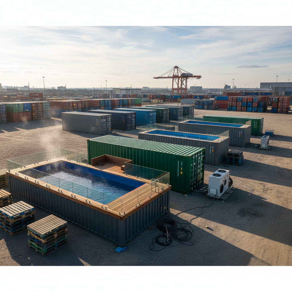 heated shipping container pool cost — Typical Heated Shipping Container Pool Cost by Size and Grade