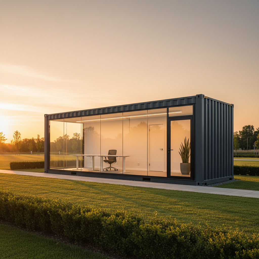 Modular container office floor plans with restroom: Ready-to-Ship Container Office Floor Plans with Restroom