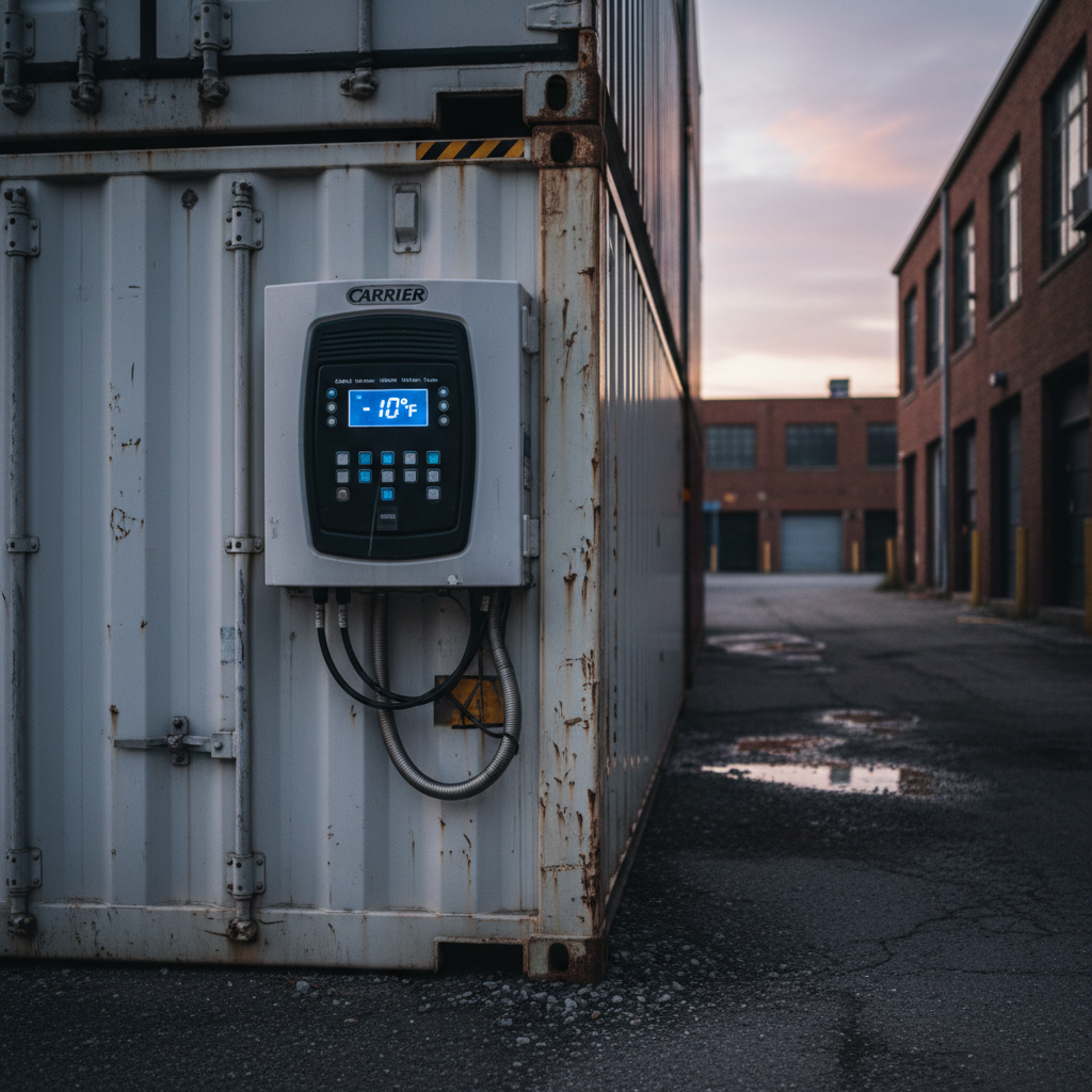 Portable cold storage for restaurants cost and control unit interface