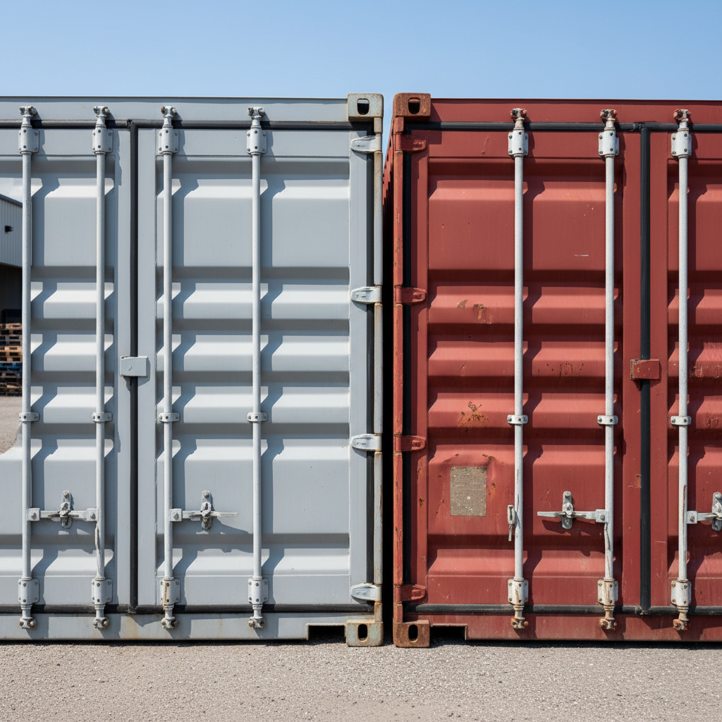 Comparison of one-trip and cargo worthy container condition for 2026 price guide