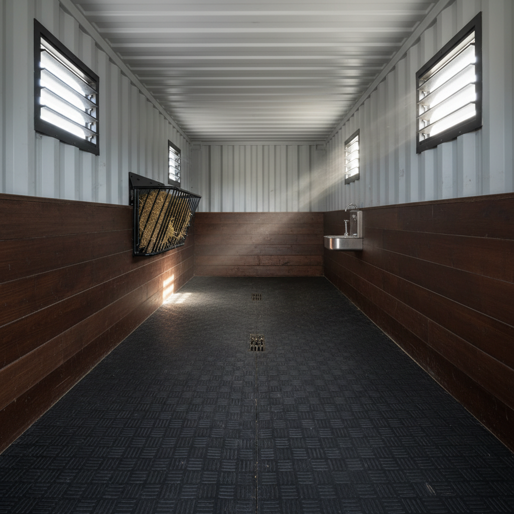 Shipping Container Horse Stall Flooring and Drainage Guide