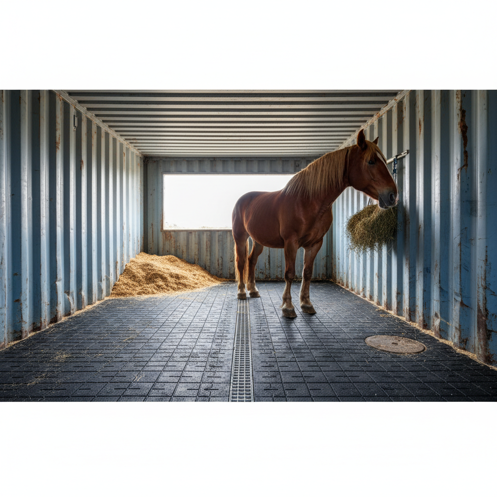 shipping container horse stall flooring and drainage guide — shipping container horse stall flooring and drainage guide: How