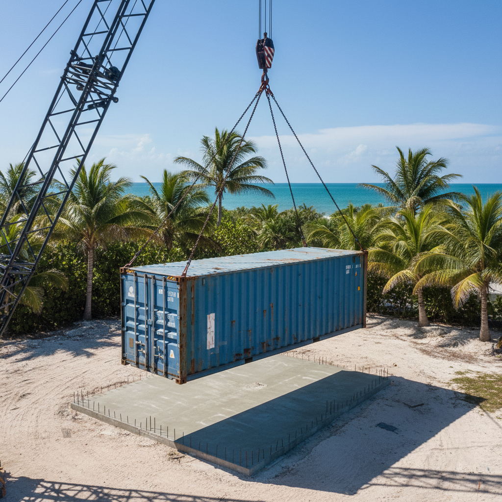 shipping container foundation and permit requirements 2026